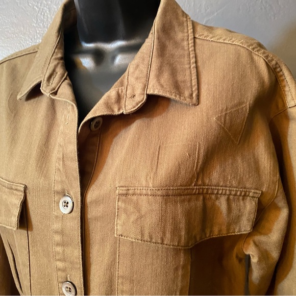 Forever 21 Button Down Long Sleeve khaki Shirt - Picture 14 of 16